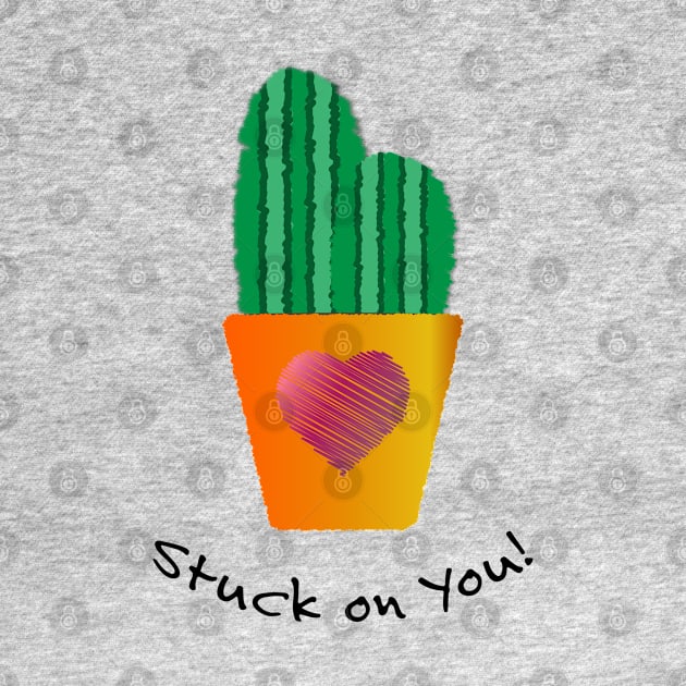 Stuck on You Cactus by Hedgie Designs